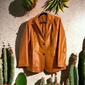 Women’s Faux Leather Blazer Size XXL New!!